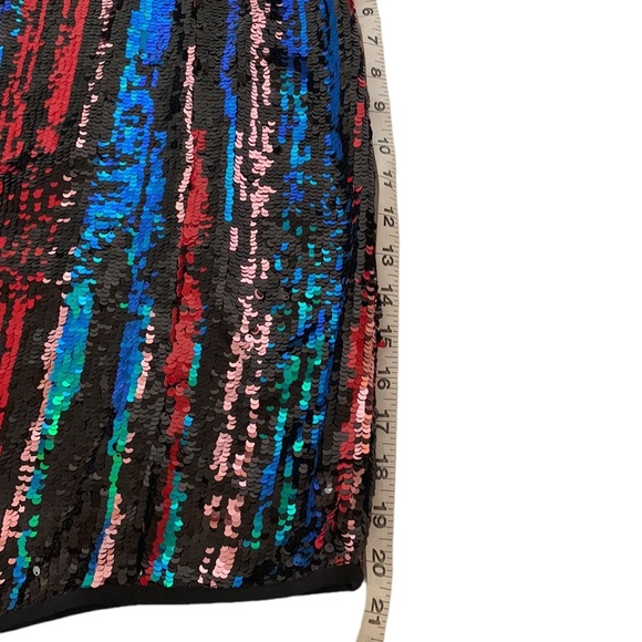 Anthropologie Lenon sequin skirt ⬇️💲bold  colors red blue/turquoise/black, S - Picture 8 of 10